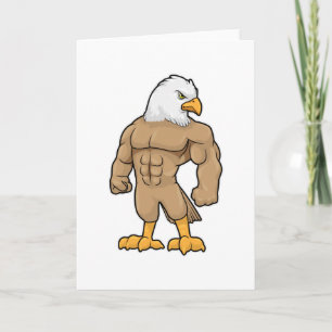 Cartão Hawk como Bodybuilder com pacote Seis