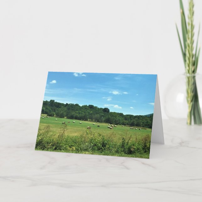 Cartão Hay Bales, Wytheville, Virgínia (Frente)