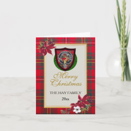 Cartão Hay Scottish Clan Tartan & Crest
