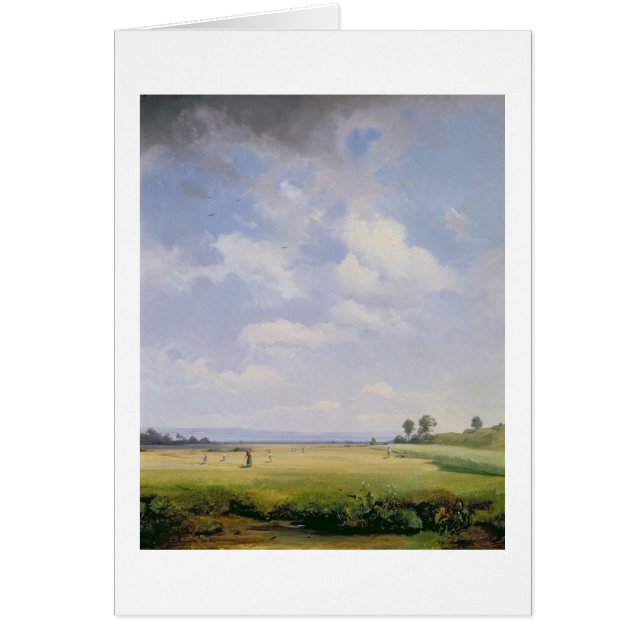 Cartão Haymaking, 1838 (óleo na canvas) (Frente)