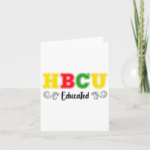 Cartão Hbcu Educado Orgulho Histórico das Faculdades Negr