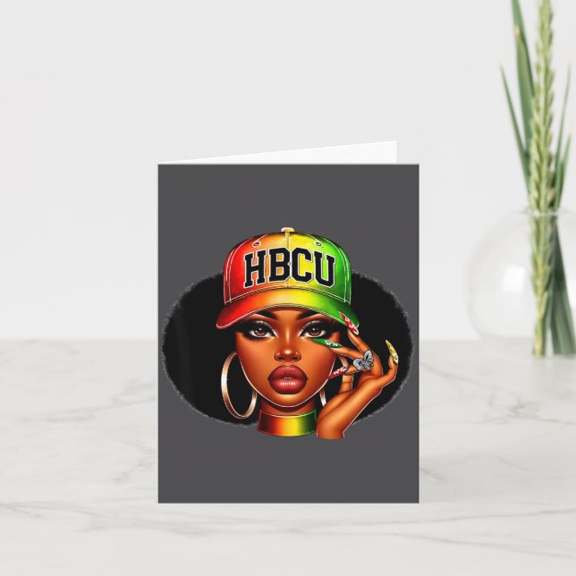 Cartão Hbcu Melanin Afro Black Women African Black Histor (Frente)