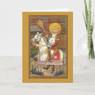 Cartão Headless Horseman Victorian Vintage Art
