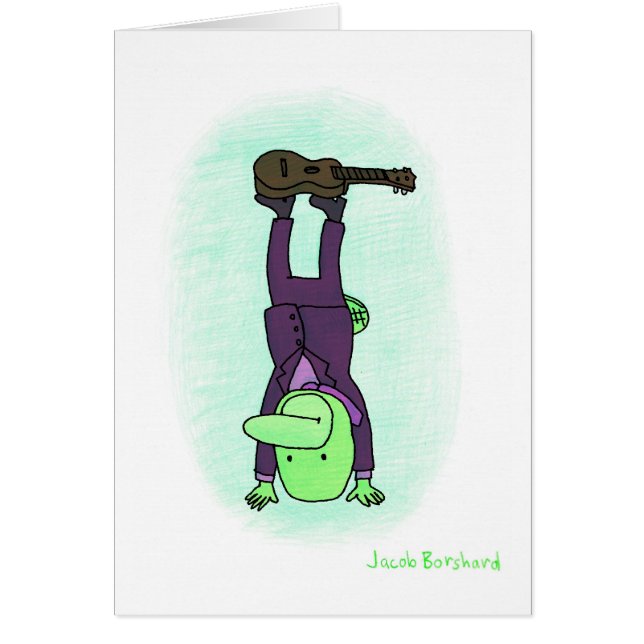 Cartão Headstand do Ukulele (Frente)