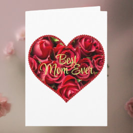 Cartão Heart Floral Modern Melhor Mãe Dia de as mães