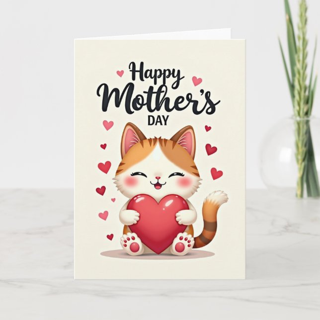 Cartão Heart Image Loving Mothers Day Card (Frente)
