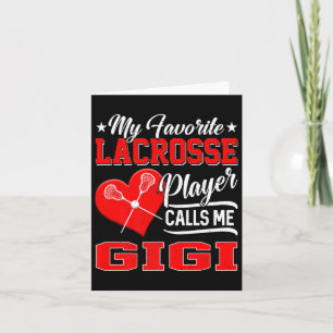 Cartão Heart My Favorite Lacrosse Player Me Chama Gigi