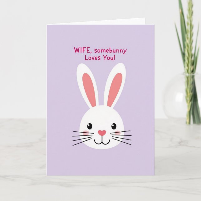 Cartão Heart Nose Animal Wife Card (Frente)