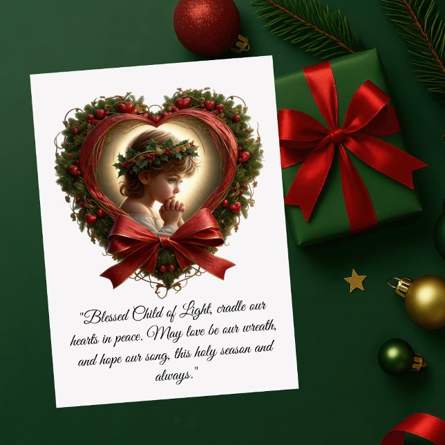 Cartão Heart of Prayer, Crown of Holly Card (Criador carregado)