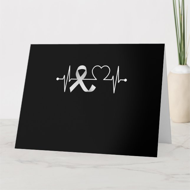 Cartão Heartbeat Lung Cancer Awareness (Frente)