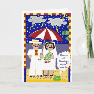 Cartão Heartfelt anniversary card for old married couples