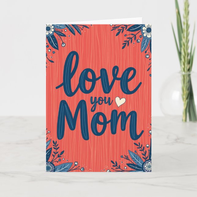 Cartão Heartfelt Botanical Mom Card (Frente)