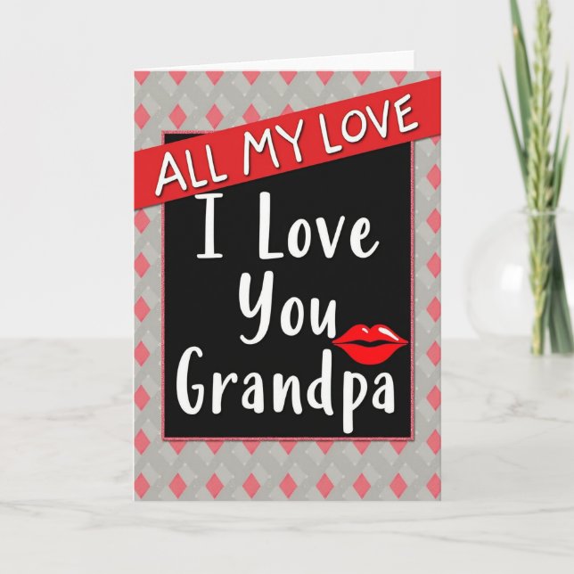 Cartão Heartfelt Grandpa Love Card (Frente)