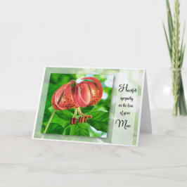 Cartão Heartfelt Sympathy on the Loss of Your Mom - Card