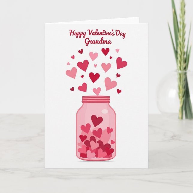 Cartão Hearts In A Jar Grandma Card (Frente)