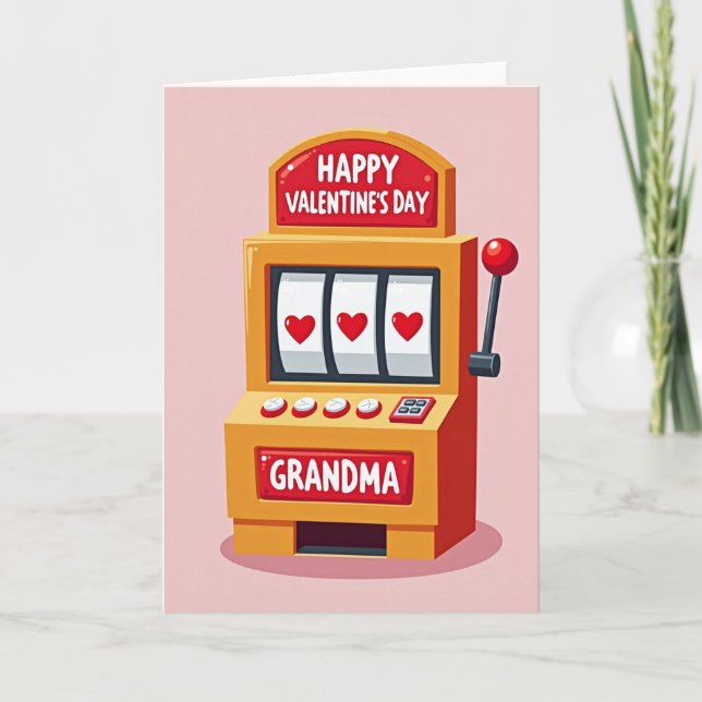 Cartão Hearts Pattern Grandma Card (Frente)