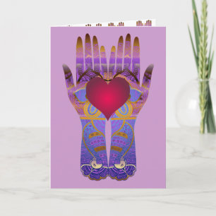 Cartão Heaven Hands Greeting Card