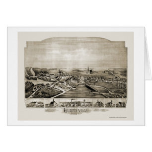 Cartão Hebronville, mapa panorâmico das MÃES - 1891
