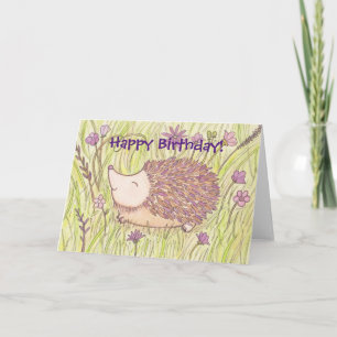 Cartão Hedgehog Birthday