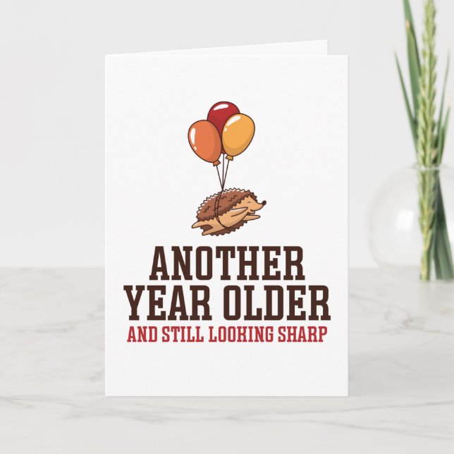 Cartão Hedgehog Pun Ainda Parece Um Aniversário Muito Eng (Frente)