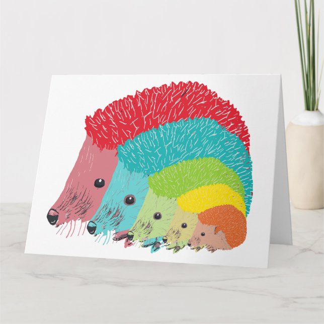 Cartão Hedgehogs (Frente)