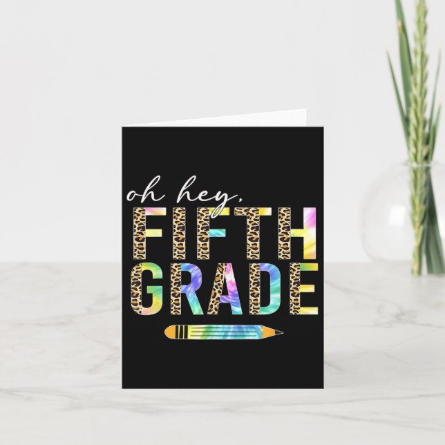 Cartão Hei, Quinto Ano De Ck Para Estudantes De 5 (Frente)