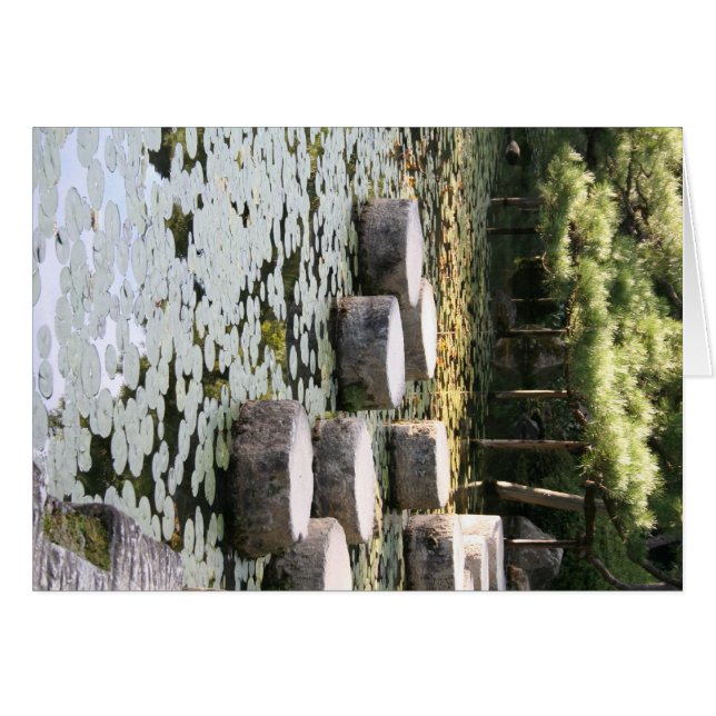 Cartão Heian Gardens Pond e Walk em Kyoto (Frente Horizontal)