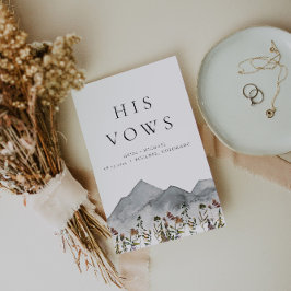 Cartão HEIDI Boho Mountain Wildflower seus votos de casam