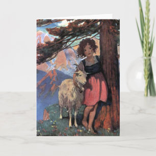 Cartão Heidi por Jessie Wilcox Smith