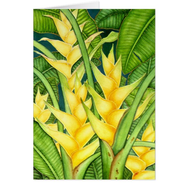 Cartão Heleconia amarelo (Frente)