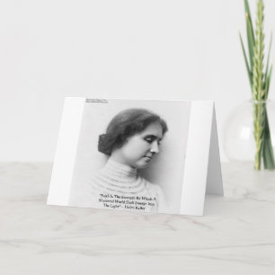 Cartão Helen Keller "Faith/Strength" Wisdom Quote Gifts