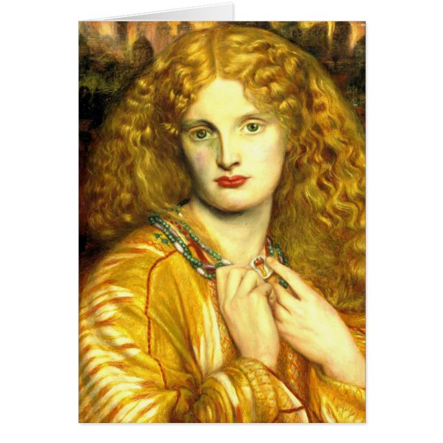 Cartão "Helen of Troy", por Dante Gabriel Rossetti (Frente)