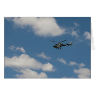 Cartão helicóptero voador