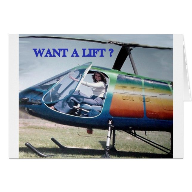 Cartão helicópteros, batateira de sofá (Frente Horizontal)