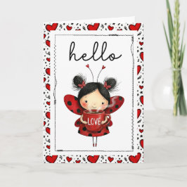 Cartão Hello Lovely Ladybug Fairy