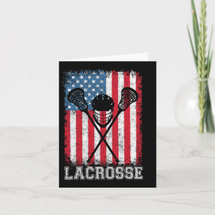 Cartão Helmet Lacrosse American Flag Lax Stick 4th Of Ju