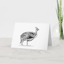Cartão Helmeted Guiné Fowl Design