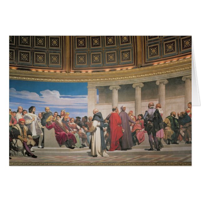 Cartão Hemiciclo: Artistas de todas as idades, detalhe do (Frente Horizontal)