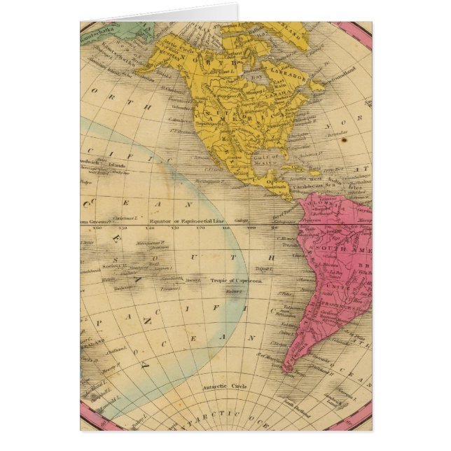 Cartão Hemisfério ocidental (Frente)