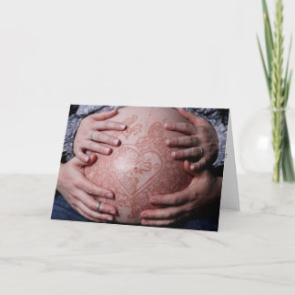Cartão Hennaed Pregnant Belly