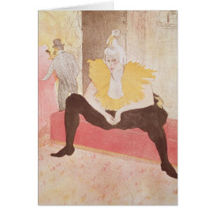 Cartão Henri de Toulouse-Lautrec   o Clowness Cha-U-Kao