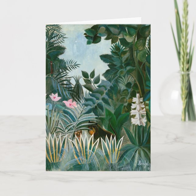 Cartão Henri Rousseau - A Selva Equatorial (Frente)