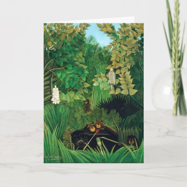 Cartão Henri Rousseau - Os Alegres Bufões (Frente)