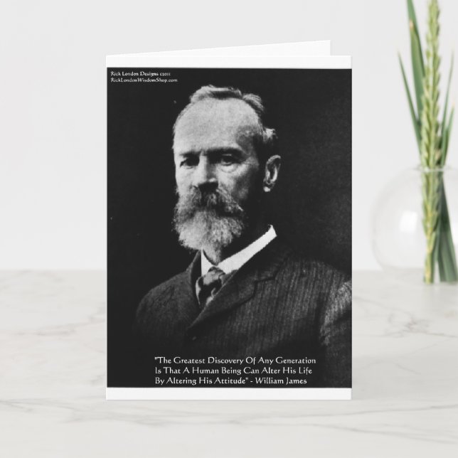 Cartão Henry James Attitude Wisdom Citação de presentes e (Frente)