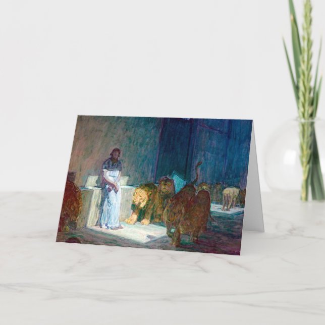 Cartão Henry Ossawa Tanner Daniel no Lions Den Postc (Frente)