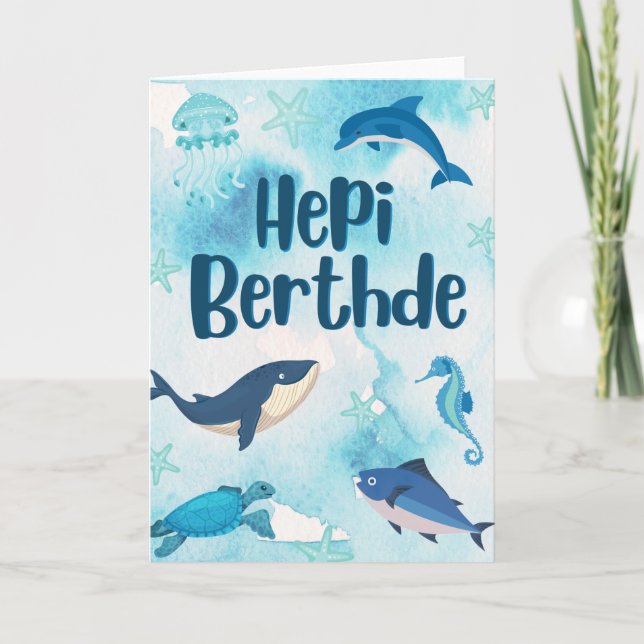 Cartão Hepi Birthde Papua Nova Guiné (Frente)