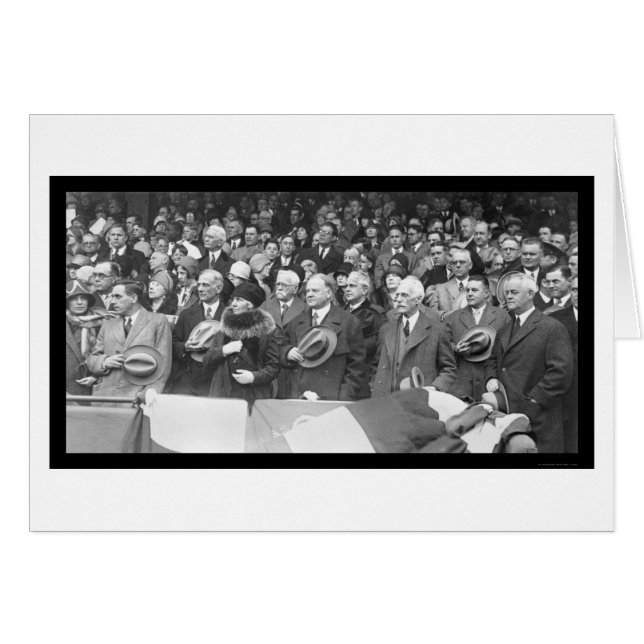 Cartão Herbert Hoover Baseball 1929 (Frente Horizontal)