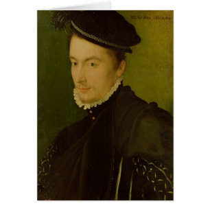 Cartão Hercule-Francois presumido retrato de France