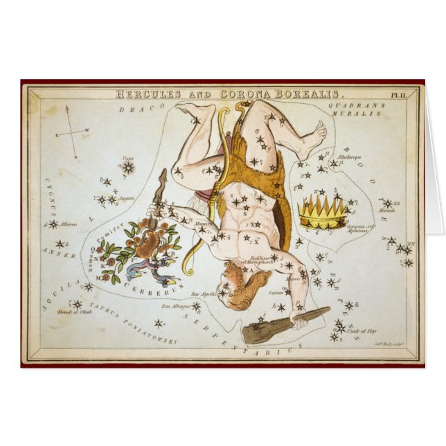 Cartão Hercules e corona Borealis (Frente Horizontal)