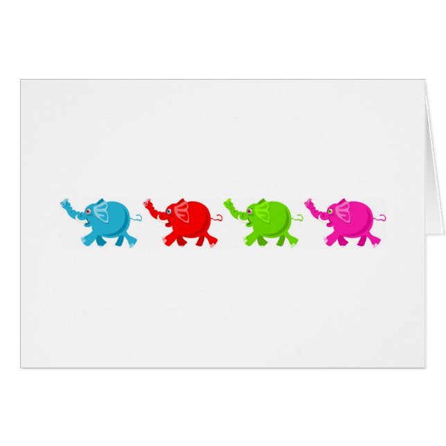 Cartão Herd of Elephants (Frente Horizontal)